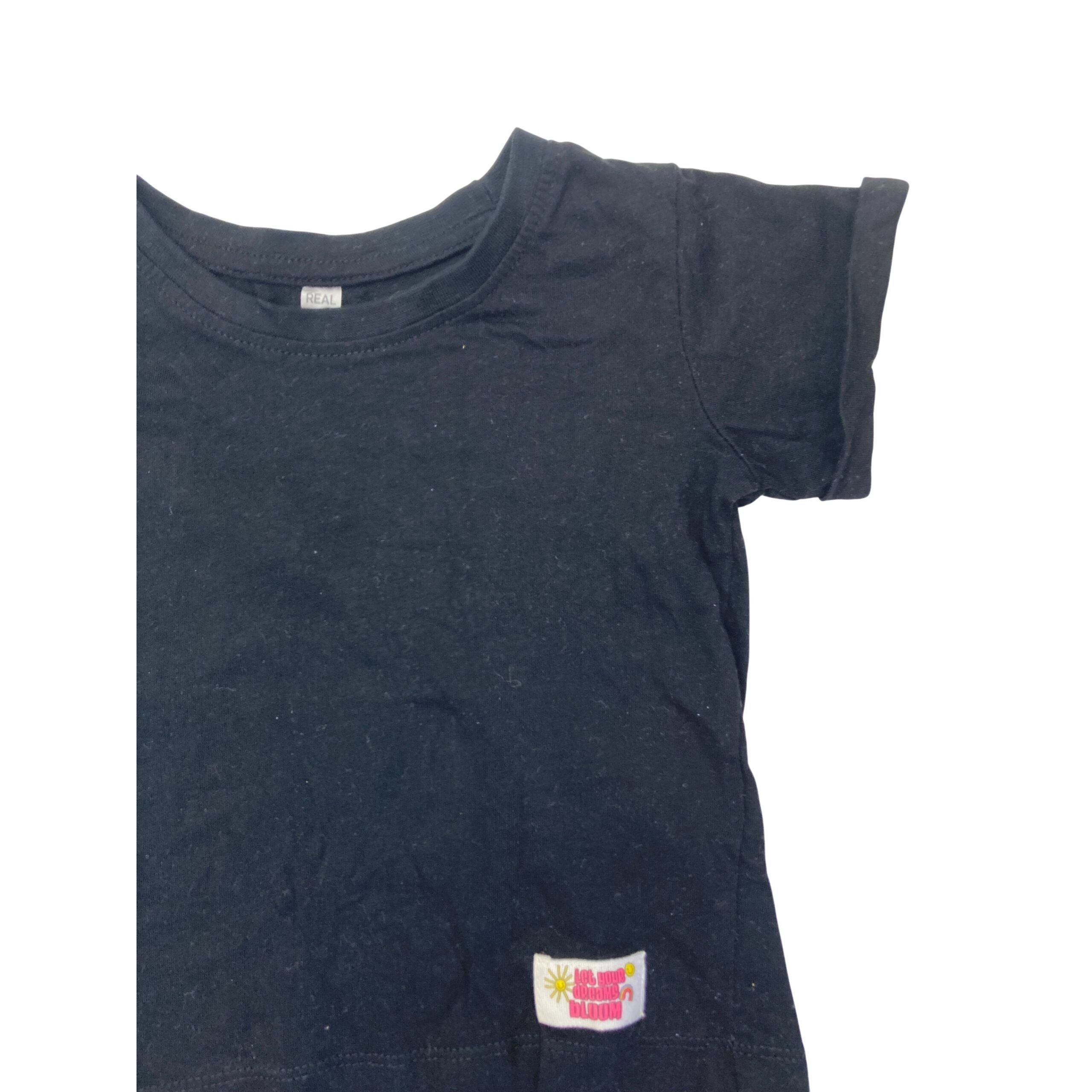 2-3Y Back Basic Cotton T-Shirt - Real