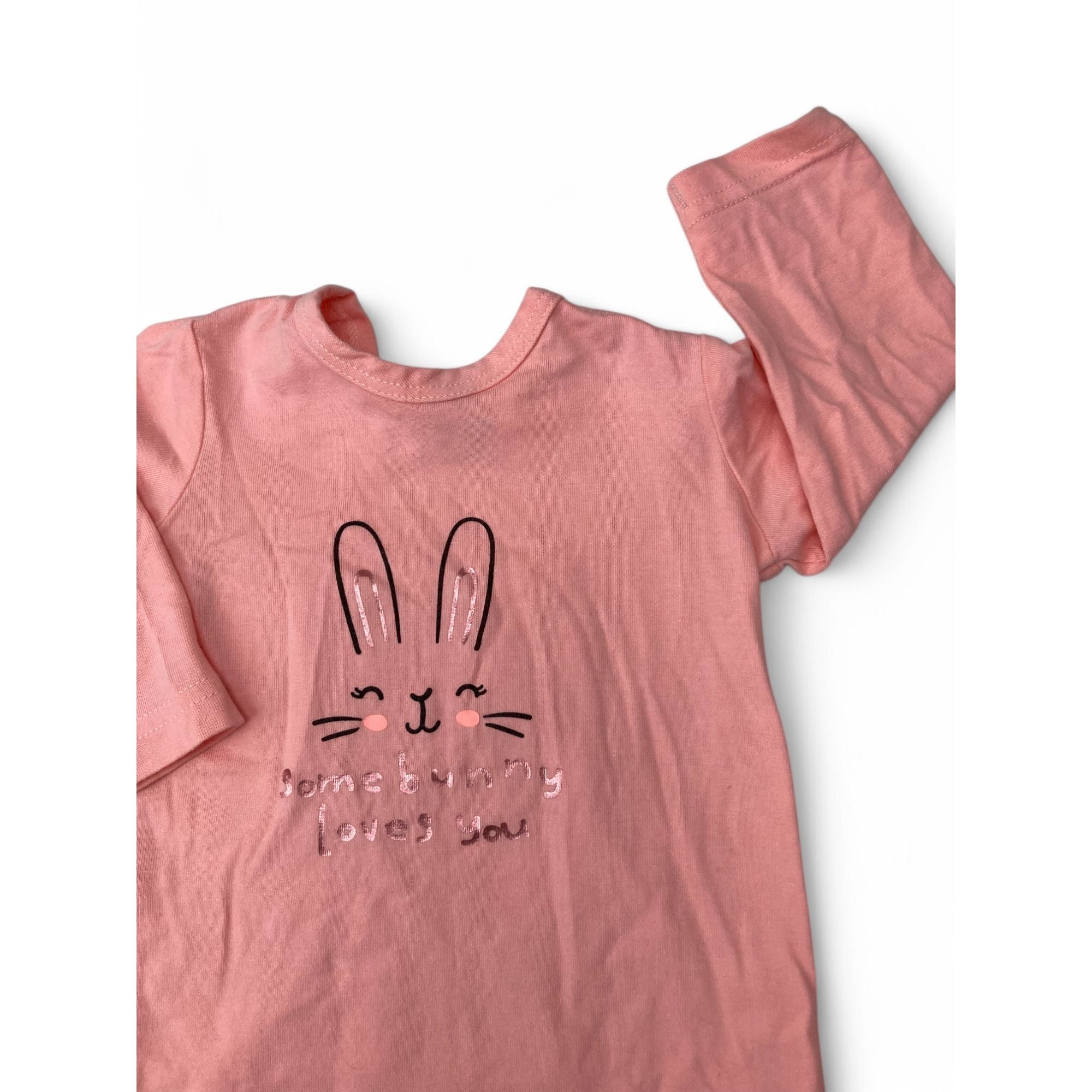 1-3M Coral "Some Bunny Loves You" Onesie - Woolworths