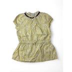 6M Yellow Drawstring Leaves Print Tunic - Miracle Of Love