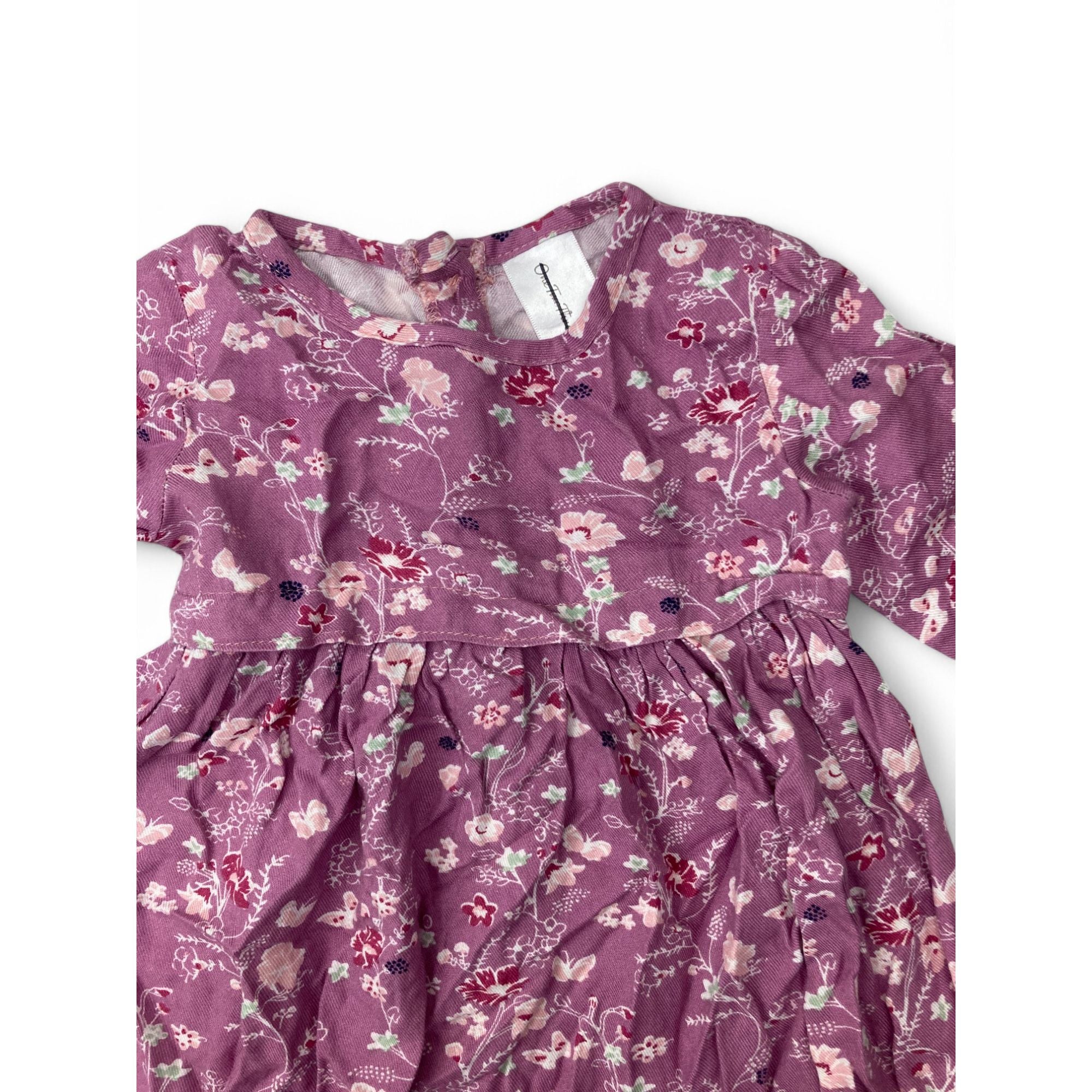 3-6M Lilac Viscose Tunic Dress - OneTwoThree