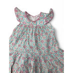 9-12M Pastel Geometric Print Tiered Cotton Dress - 123