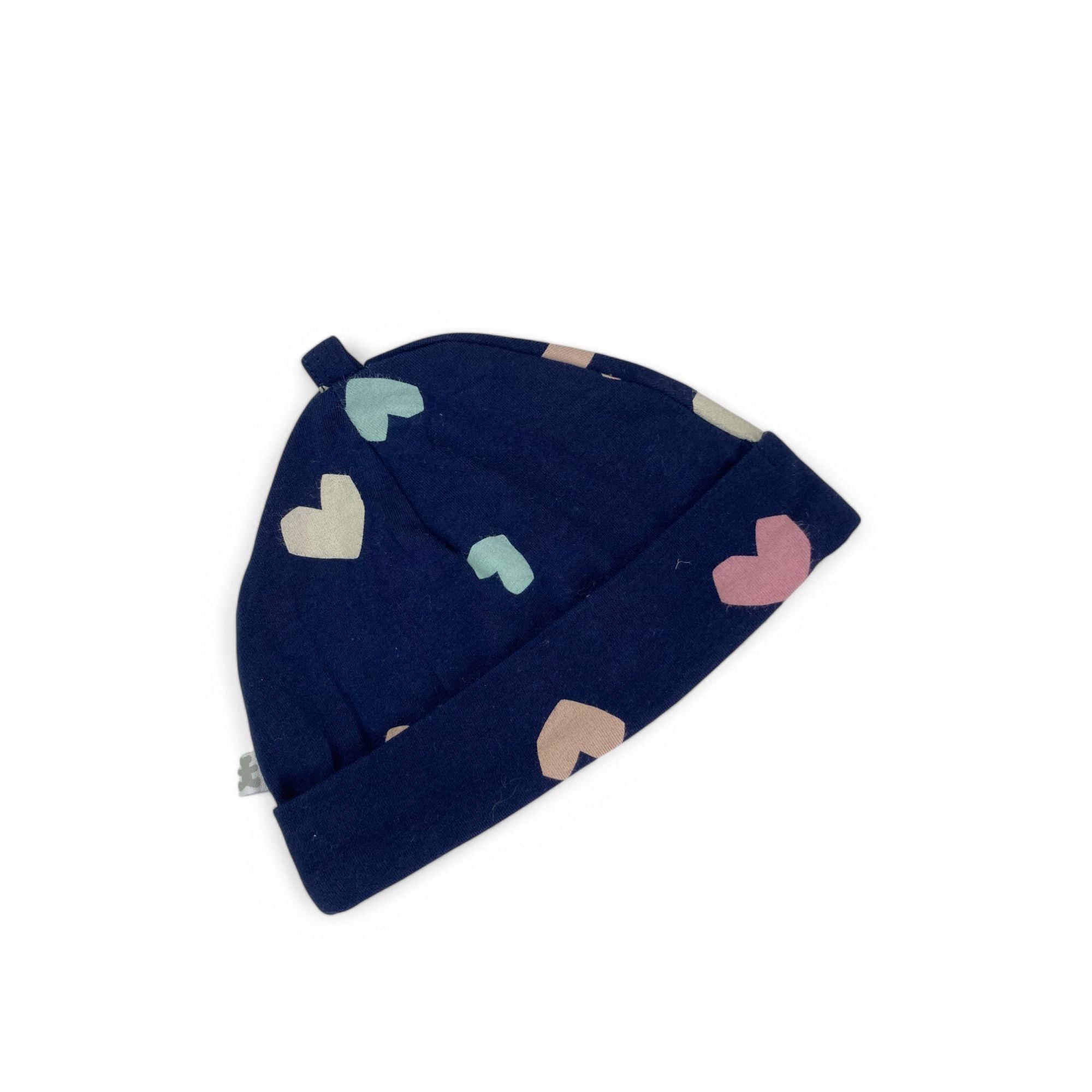 3-6M Navy Blue Heart Beanie - Woolworths