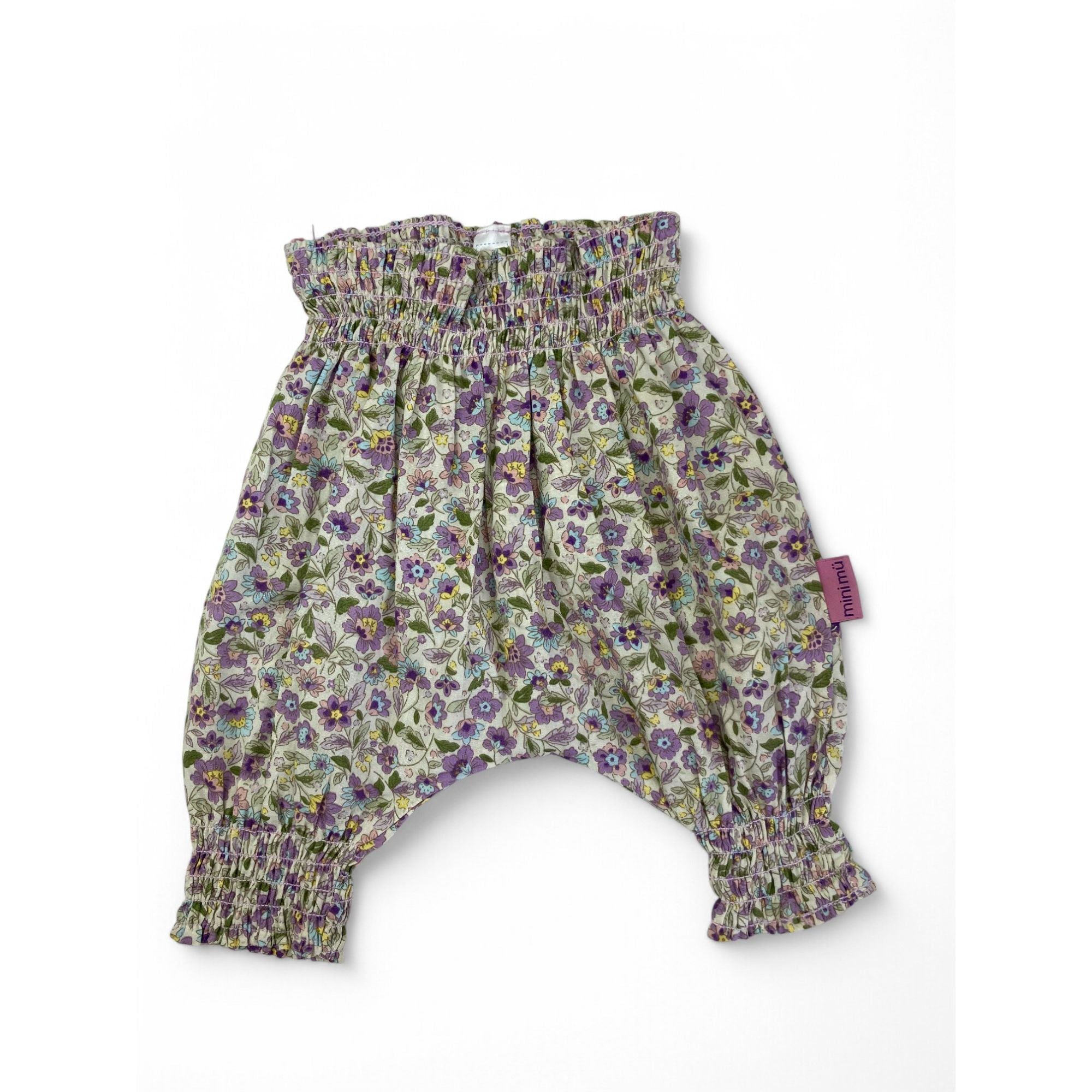 0-3M Pastel Floral Harem Pants - Mu & Me