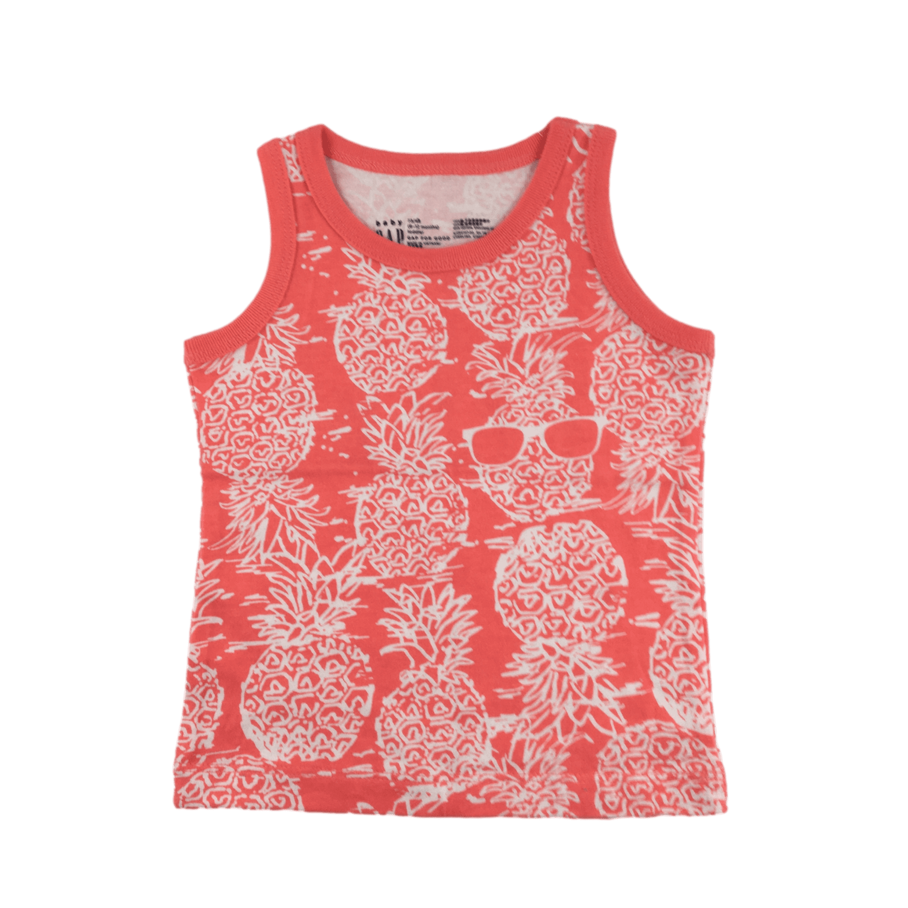 *NEW* 6-12M Coral Pineapple Tank Top - GAP