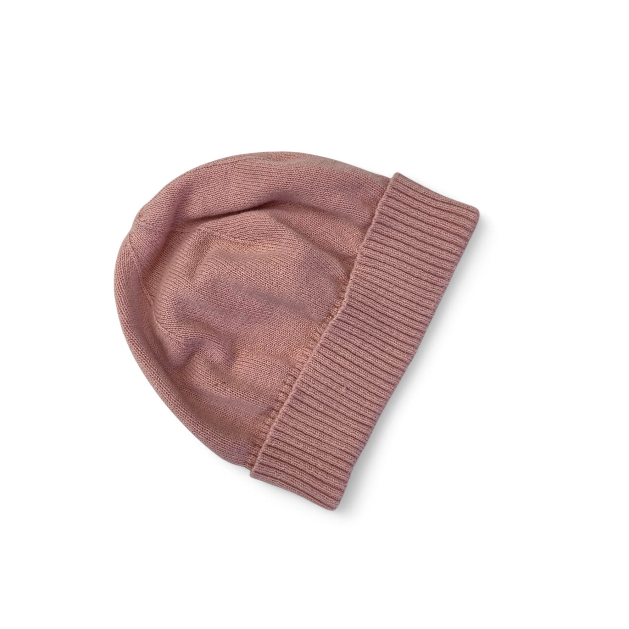 0-6M Dusty Pink Knit Beanie - Jollein