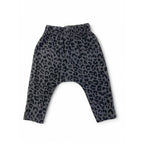 0-3M Grey & Black Leopard Harem Leggings - Cotton On