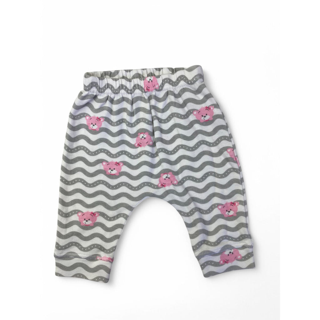 1-3M White, Grey & Pink Chevron Leggings - Woolworths