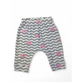 1-3M White, Grey & Pink Chevron Leggings - Woolworths