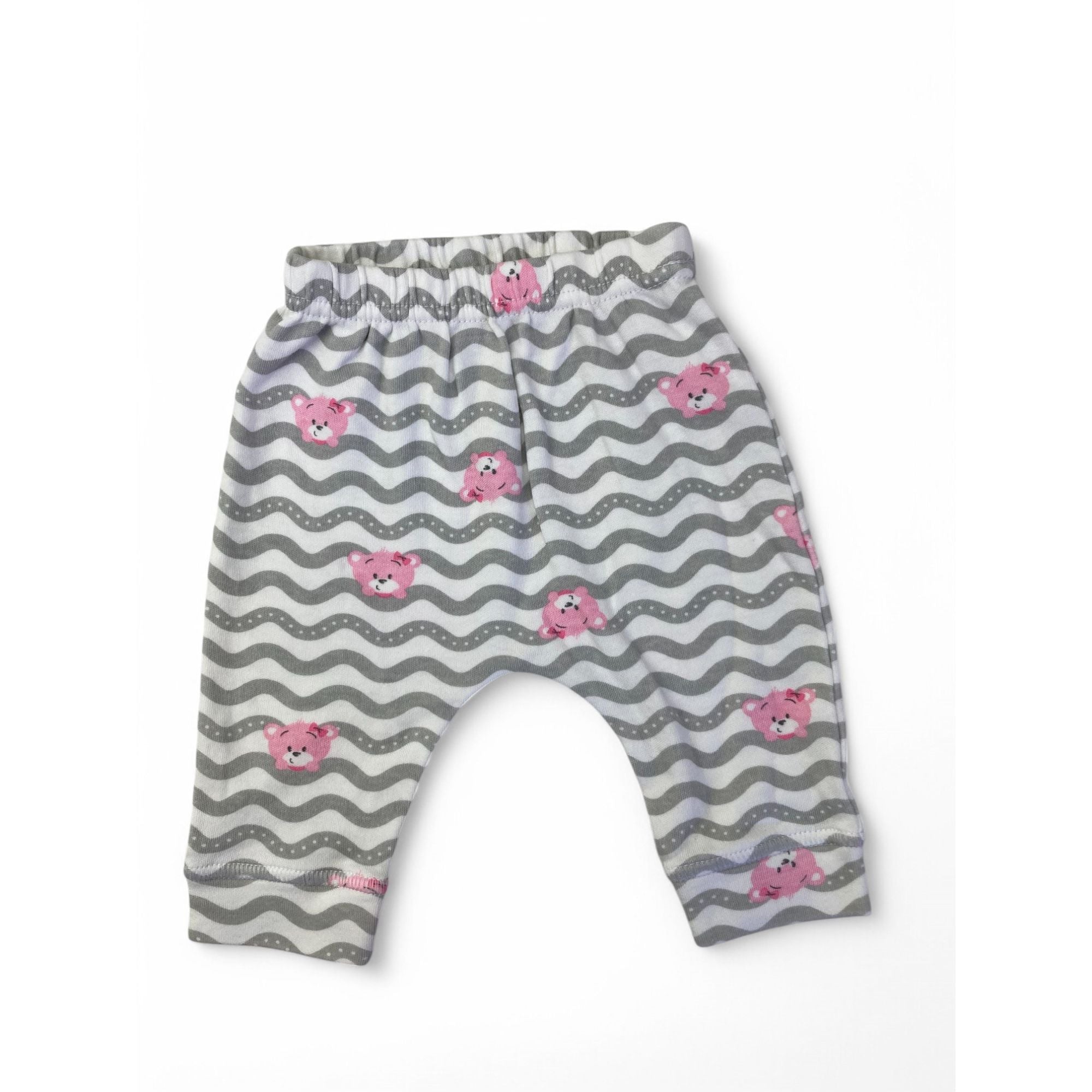 1-3M White, Grey & Pink Chevron Leggings - Woolworths
