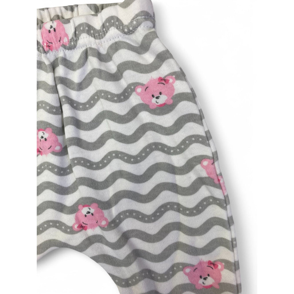 1-3M White, Grey & Pink Chevron Leggings - Woolworths