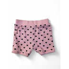 3-6M Light Pink & Black Heart Cotton Shorts - Early Days