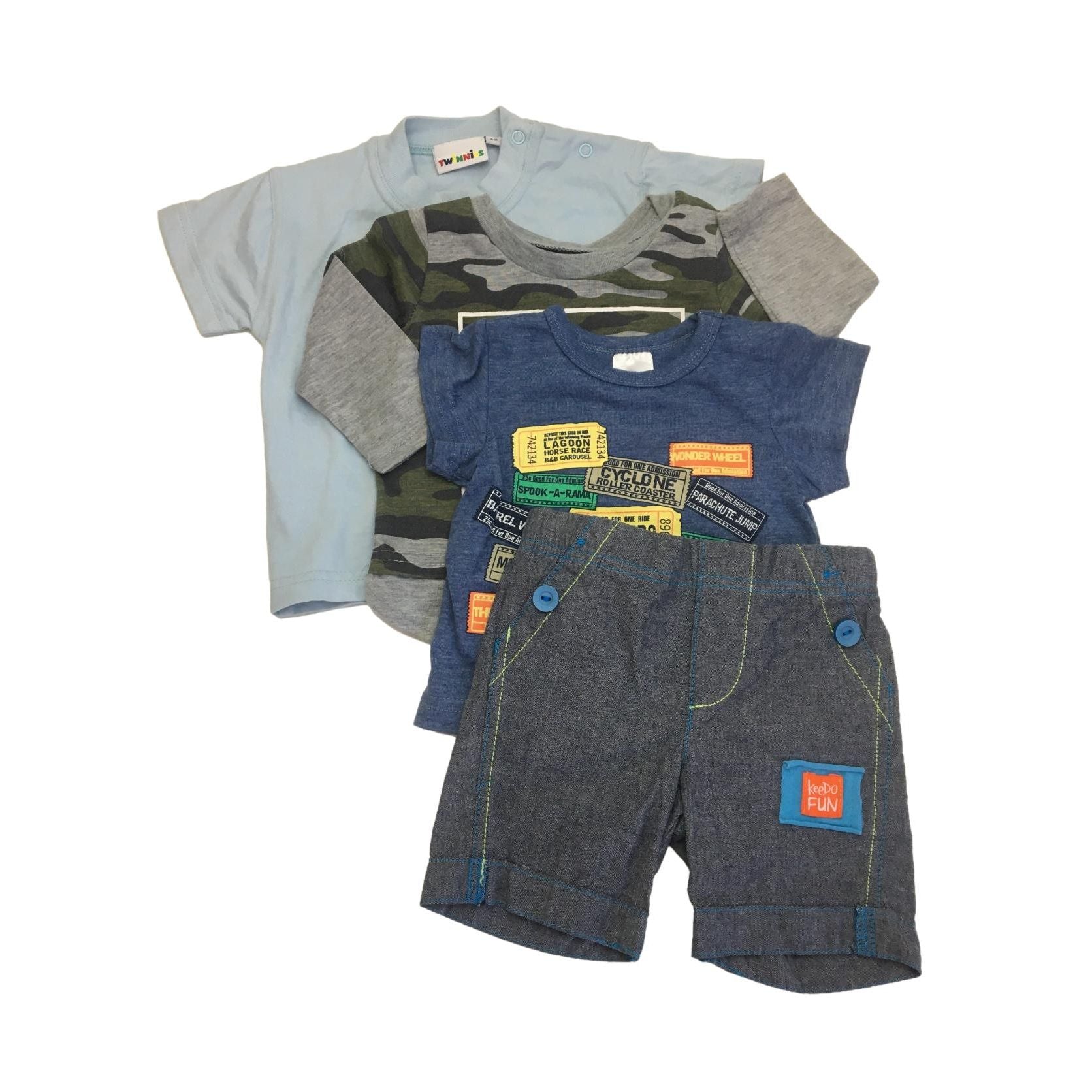 0-6M Boys Summer 4-Piece Bundle