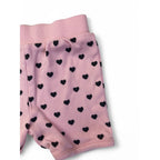 3-6M Light Pink & Black Heart Cotton Shorts - Early Days