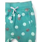3-6M Aqua Glitter Dotted Track Pants - Woolworths