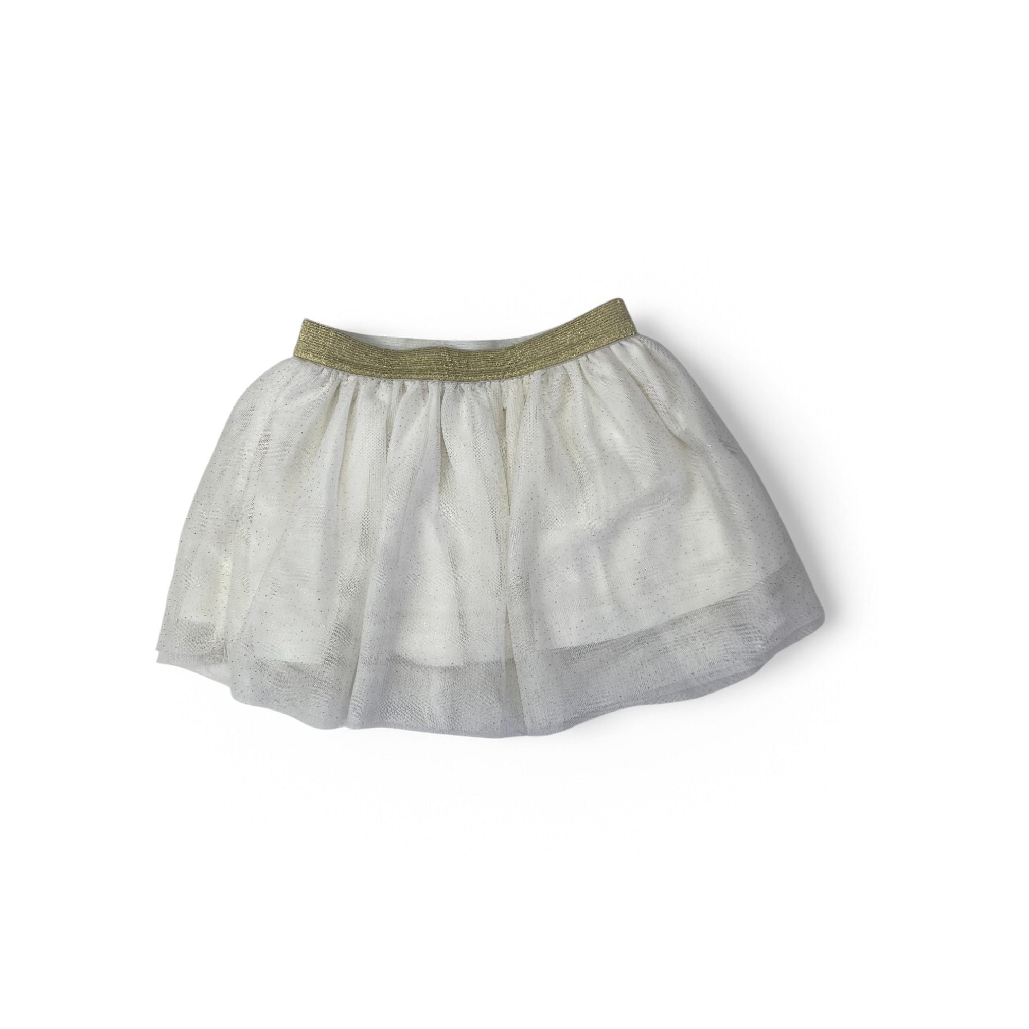 12-18M White & Gold Tulle Skirt - Ackermans