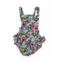 4Y Blue & Pink Rose Pinafore Romper