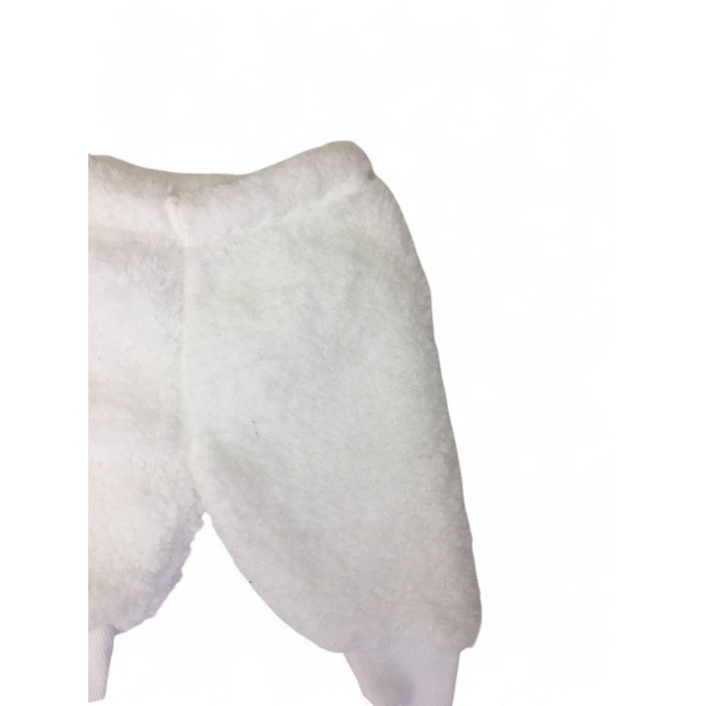 0-3M White Teddy Fleece Pants - Cuddlesome