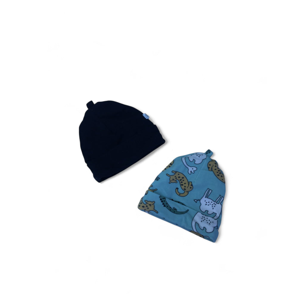 NB Black & Teal Animal Beanies - Woolworths