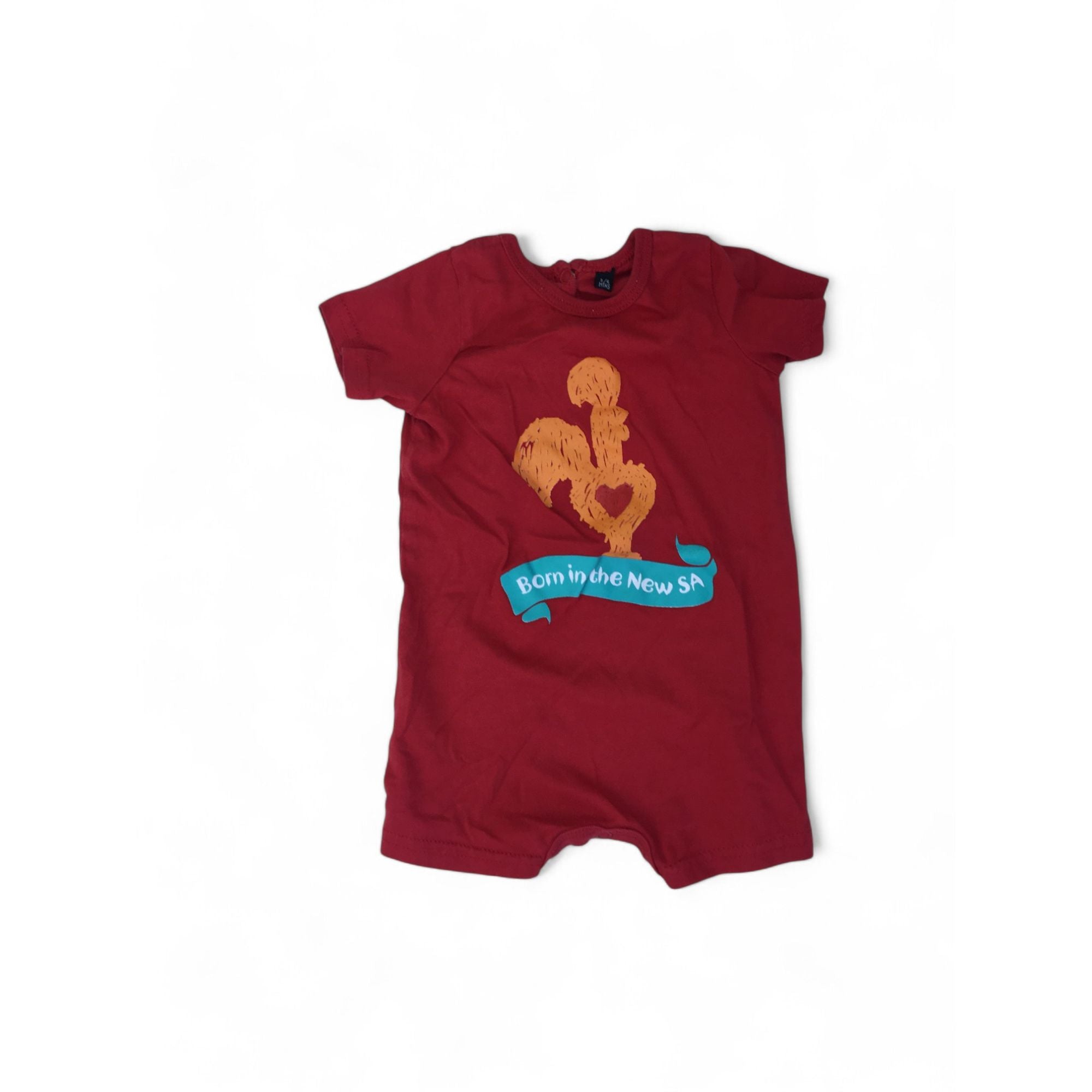 3-6M Red Nandos Romper - Real