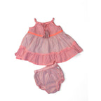 1-3M Coral Strappy Tiered Dress & Bloomer - Woolworths