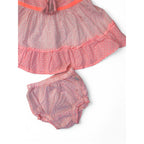 1-3M Coral Strappy Tiered Dress & Bloomer - Woolworths