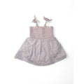 1-3M Pink & Silver Dotted Shirred Romper Dress - Woolworths