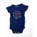 3-6M Navy Blue Arrow "Wild Child" Bodysuit - Schnooky Pie