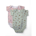 0-3M Mint Green & Pink Summery Bodysuits - Edgars
