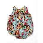 3-6M Light Blue Floral Butterfly Romper - Thistle & Tig