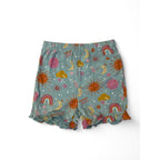 9-12M Light Teal Planet Frill Hem Shorts - Next
