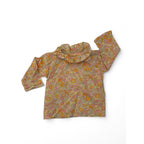 0-3M Orange & Pink Floral Soft Cotton Blouse - Zara