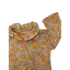 0-3M Orange & Pink Floral Soft Cotton Blouse - Zara