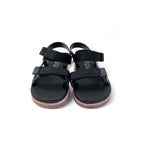 Size 6 - Black & Pink Double Strap Sandals - Qtee