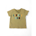 3-6M Muted Yellow "Little Cub" Tufted Logo T Shirt - Woolworths
