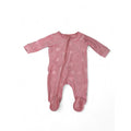 Newborn Pink Heart Embossed Velour Zip Onesie - Woolworths