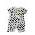 3-6M White & Black Speckled 'Gorgeous Girl" Romper - Woolworths