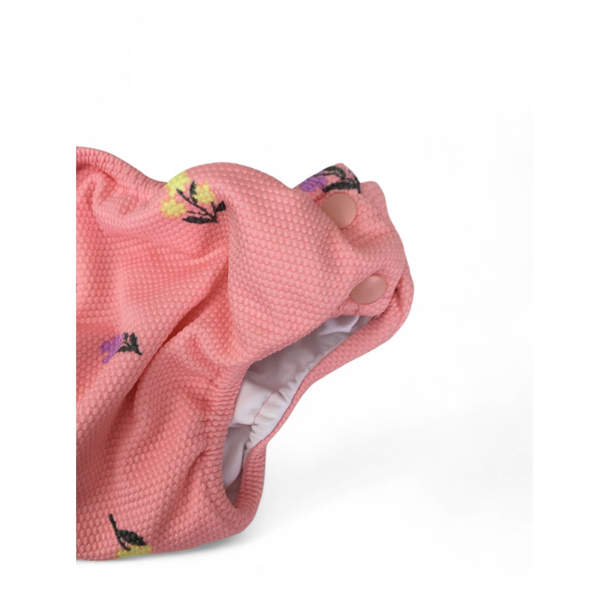 3-6M Pink Waffle Floral Swim Nappy - Cotton On