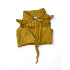 3-6M Mustard Pin Dot Tie Waist Blouse - Ackermans