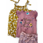 3-6M Yellow Romper, Pink Bodysuti & Shorts - Ackermans