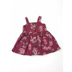 3-6M Pink Floral Button Down Linen Blend Dress - Ackermans