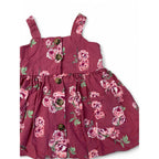 3-6M Pink Floral Button Down Linen Blend Dress - Ackermans