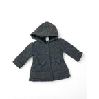 3-6M Grey Heart Quilted Hooded Jacket - Ackermans