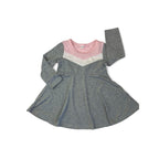 18-24M Grey & Pink Skater Dress - Shein