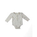 0-3M Cream & Gold Glitter Dotty Half Button Bodysuit