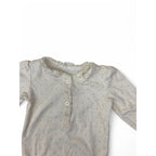 0-3M Cream & Gold Glitter Dotty Half Button Bodysuit