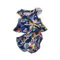 12-18M Blue My Little Pony Peplum Top & Bloomer Shorts set - Coffee & Cotton