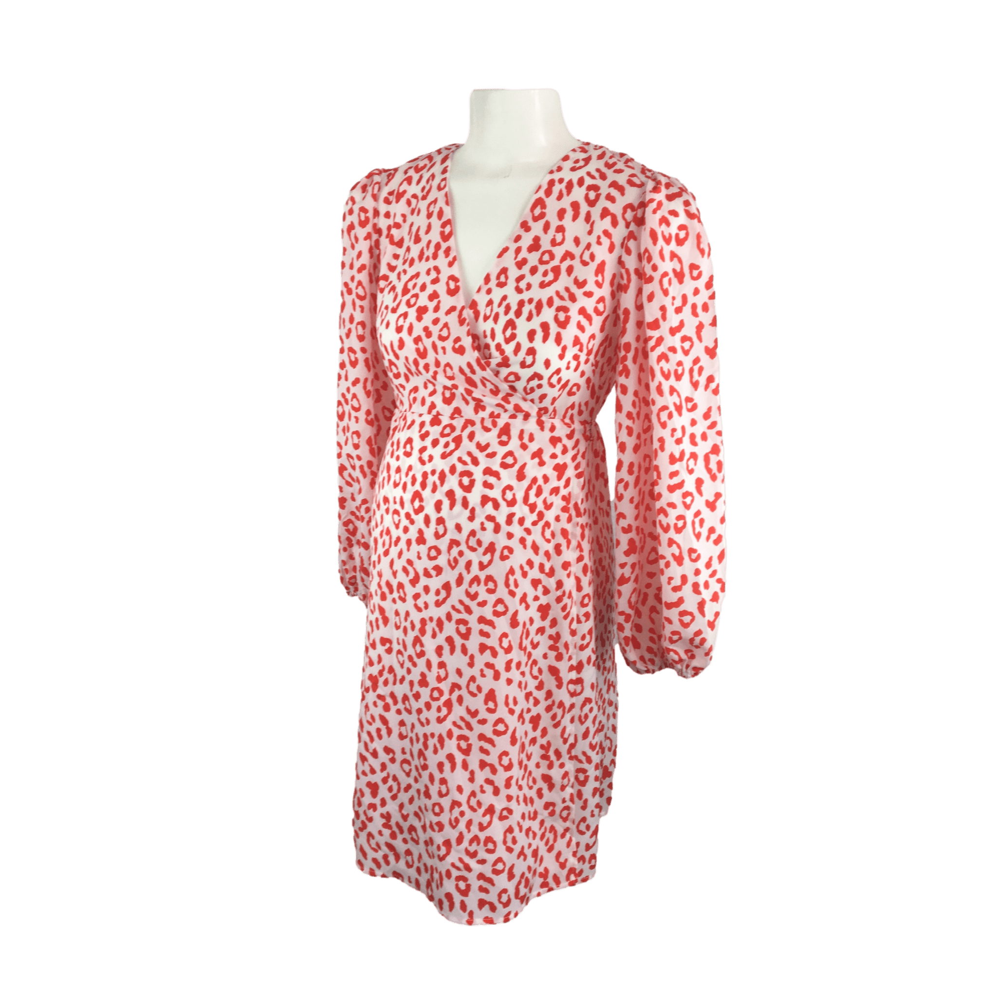 Size 6 Red & White Wrap Maternity Dress - Glamorous Bloom