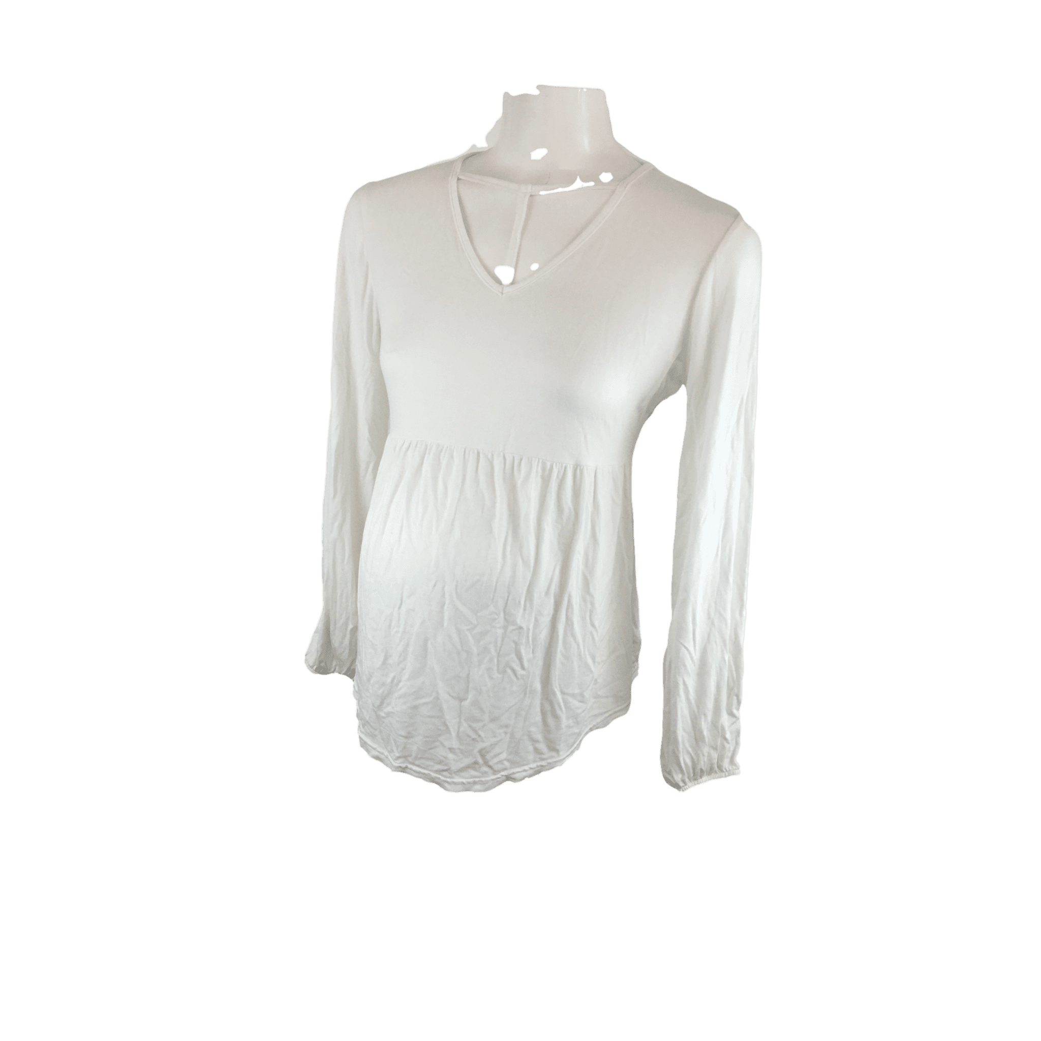 Size 34 White Long Sleeve Maternity Top - Edit