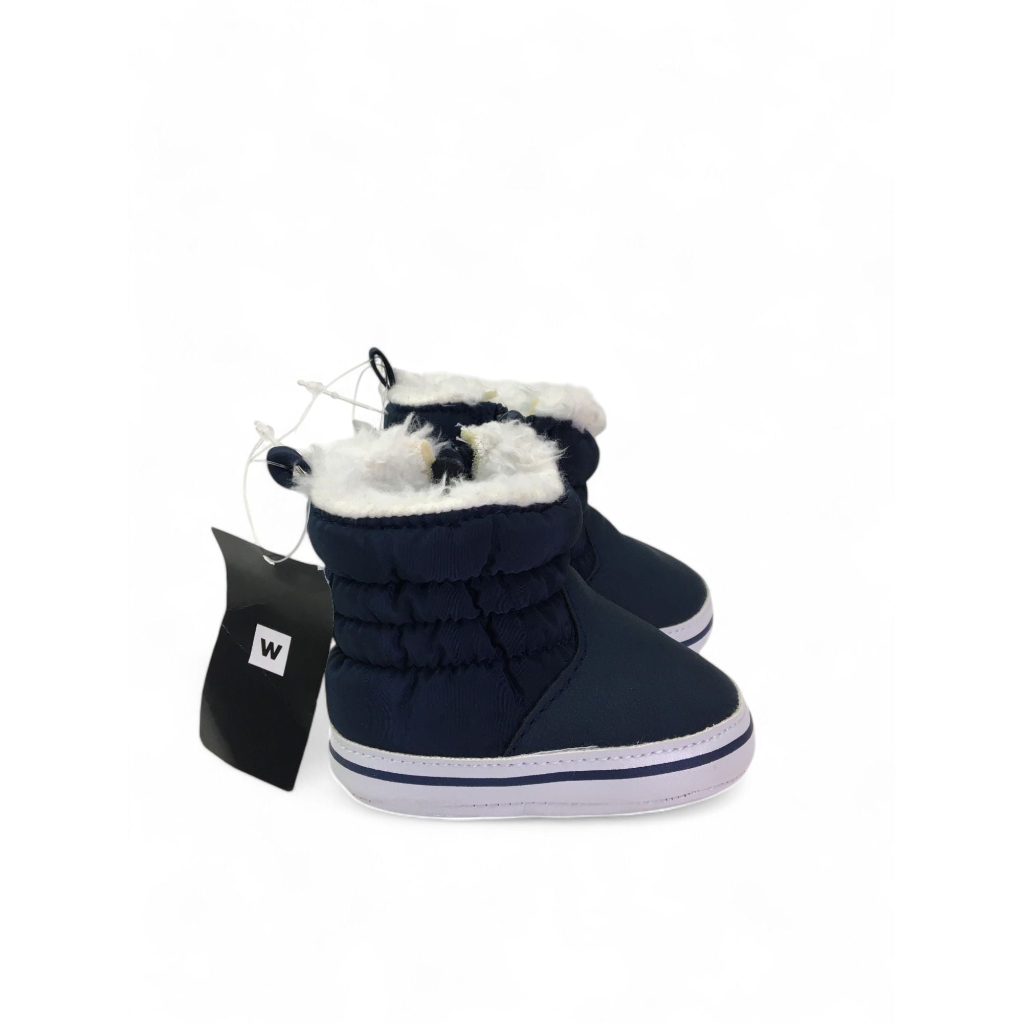Size 0 - Navy Blue Puffer Fleece Lined Boots - Woolworths