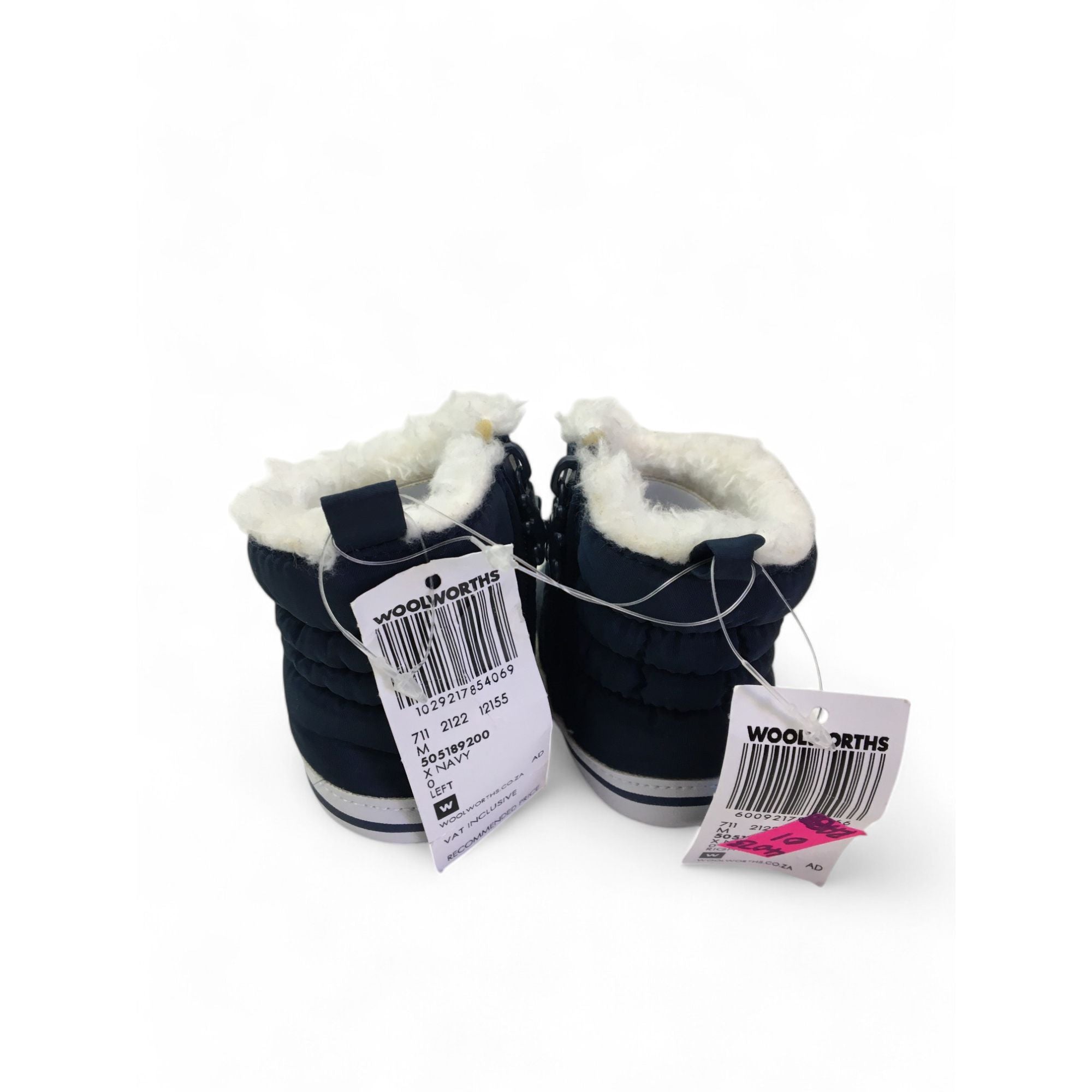 Size 0 - Navy Blue Puffer Fleece Lined Boots - Woolworths